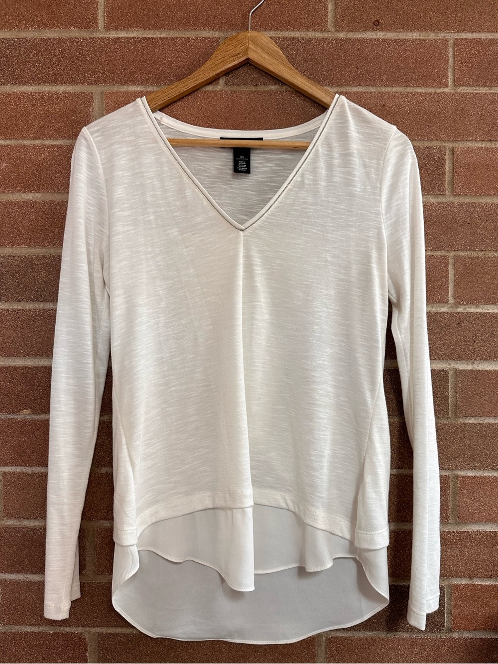 White House Black Market white tunic top